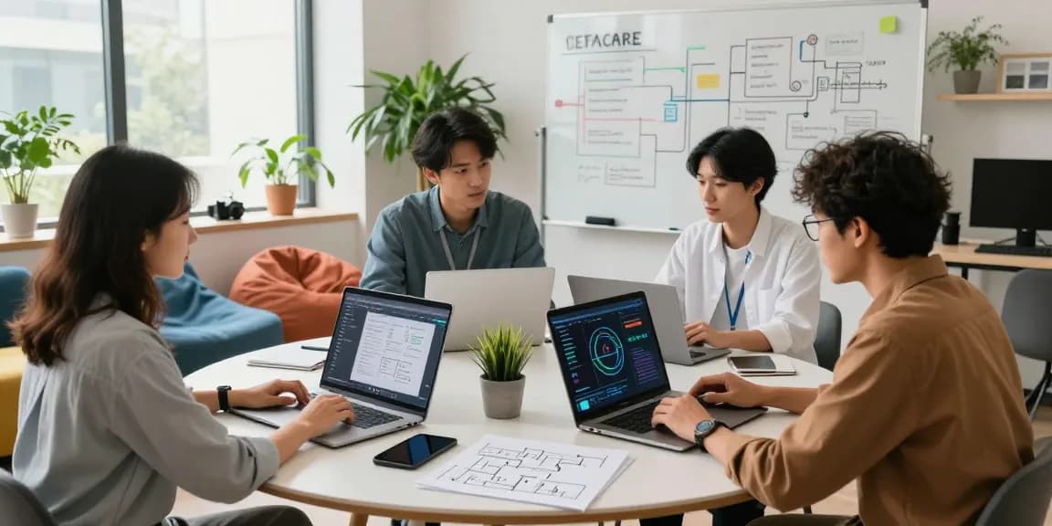 Data scientists collaborating on crushon ai analytics in a modern workspace.