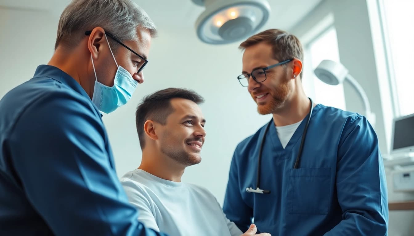 Hair transplant istanbul consultation in a modern clinic with a professional surgeon.