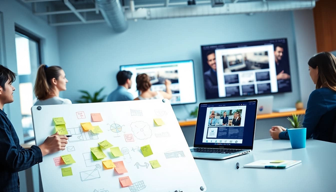 Hochwertige Webdesign Braunschweig in einem kreativen Büro mit einem Team von Designern.