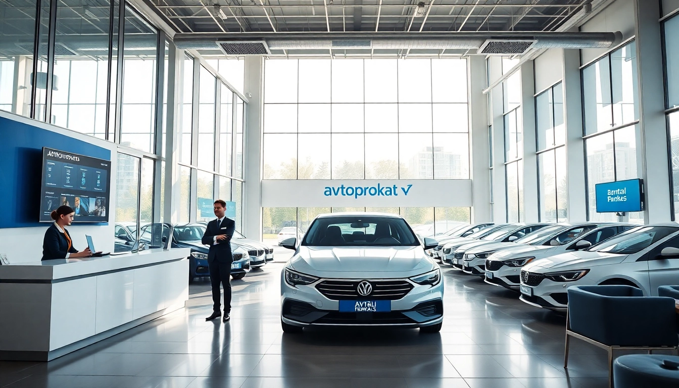 Modern car rental office showcasing avtoprokat services in Chișinău, Moldova