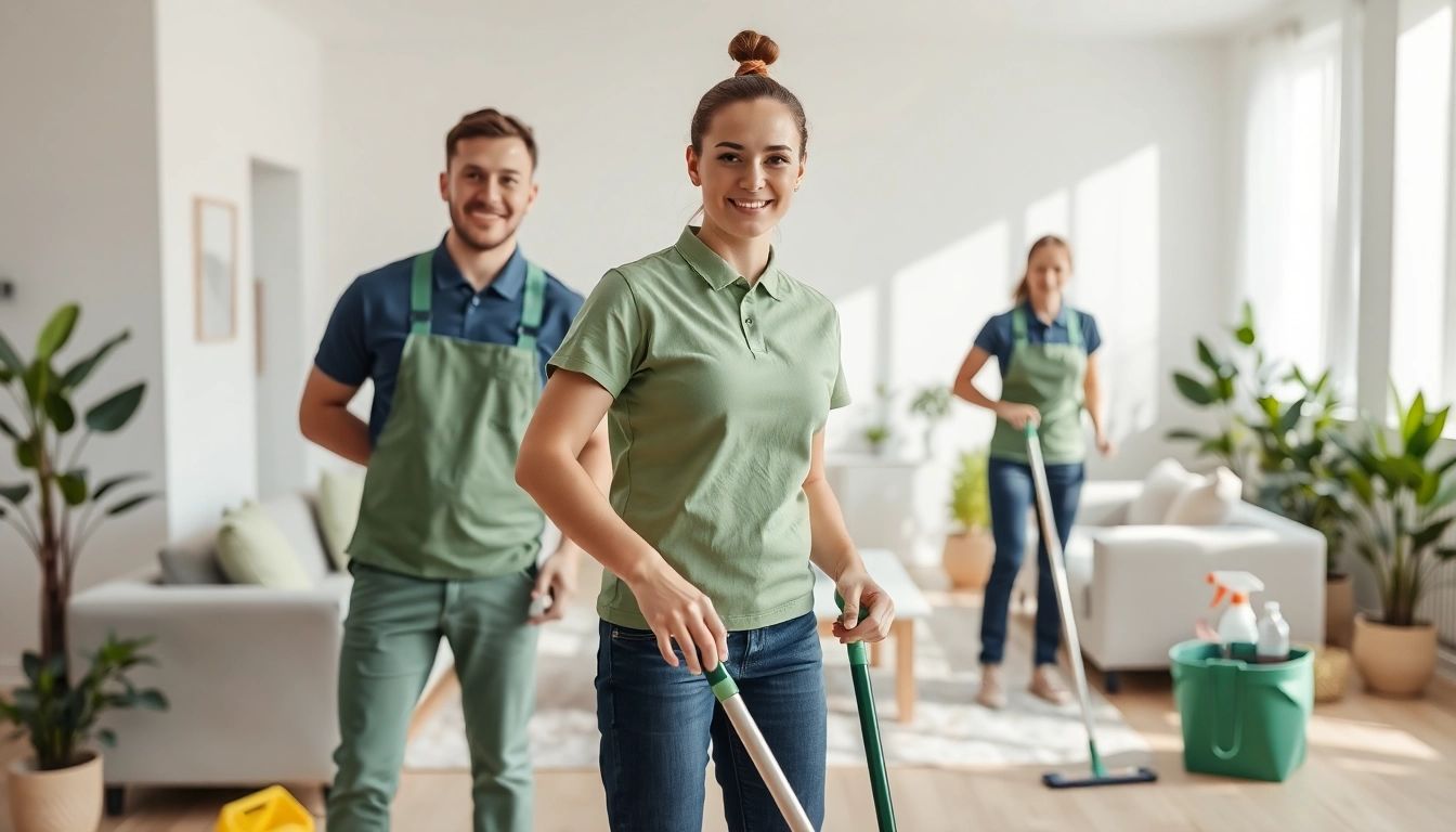 Cleaning services near me offered by a professional team in a spotless home environment.