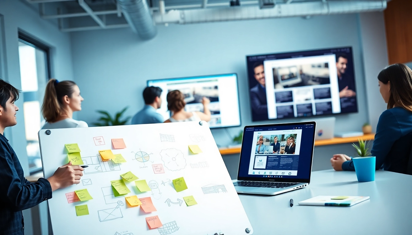 Hochwertige Webdesign Braunschweig in einem kreativen Büro mit einem Team von Designern.