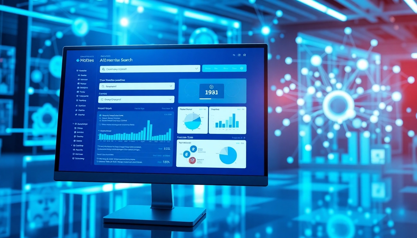 Enhance your understanding of ai enterprise search with a professional digital workspace visualization.