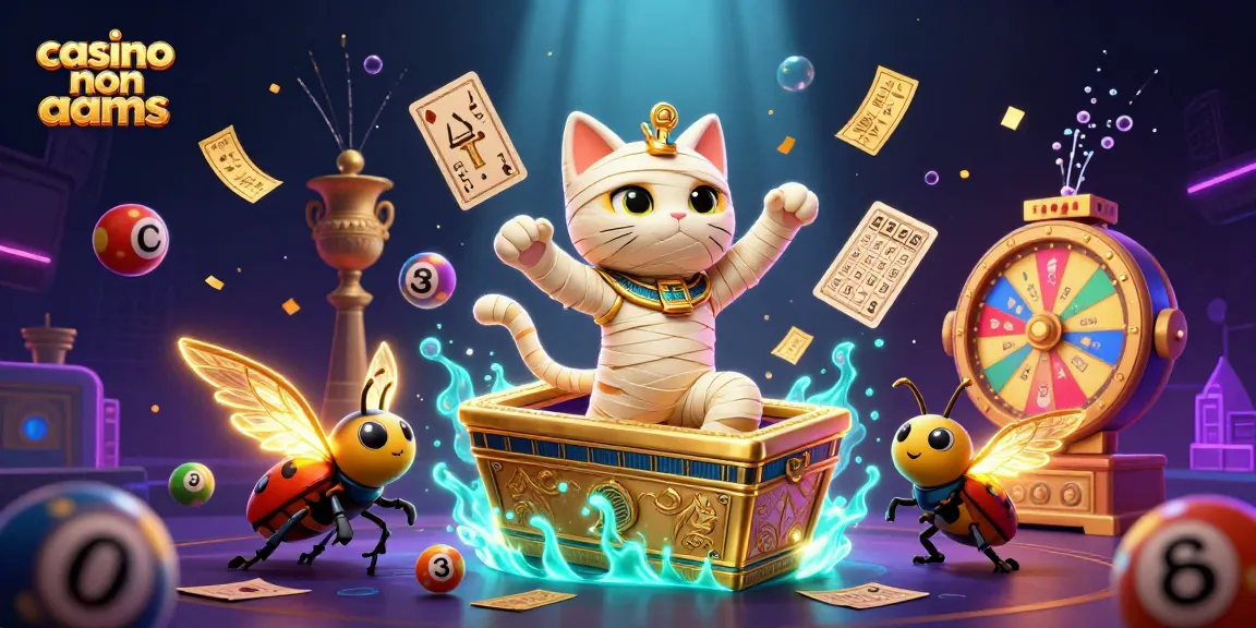 Gioca nei casino non aams con il gatto mummificato al centro e simboli di gioco