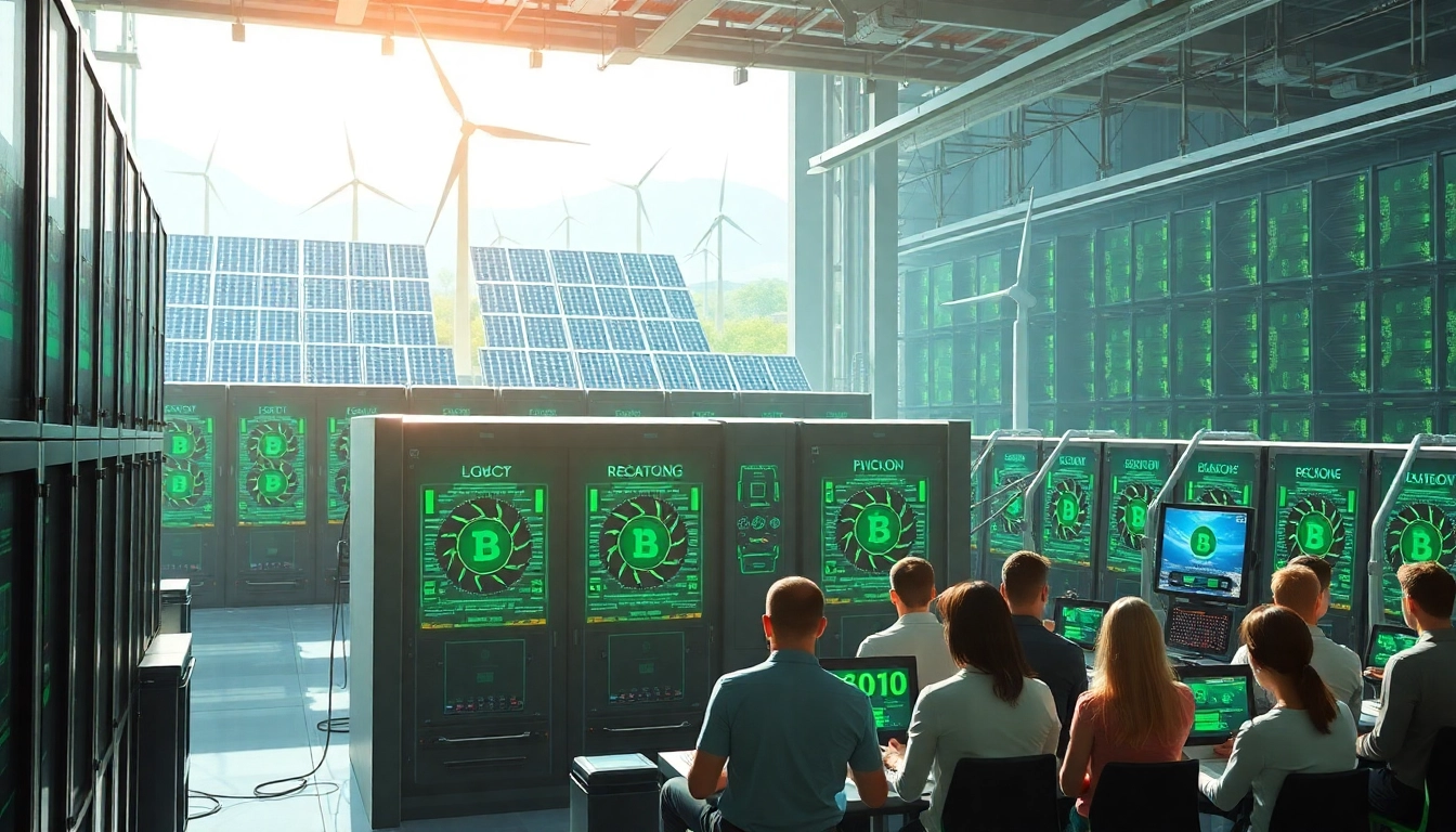 Explore free crypto mining in a modern facility powered by AI and renewable energy