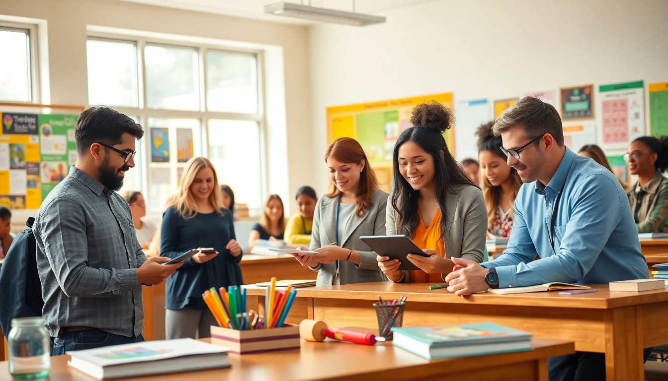 Engaging classroom scene highlighting the importance of Education through collaboration and interaction.