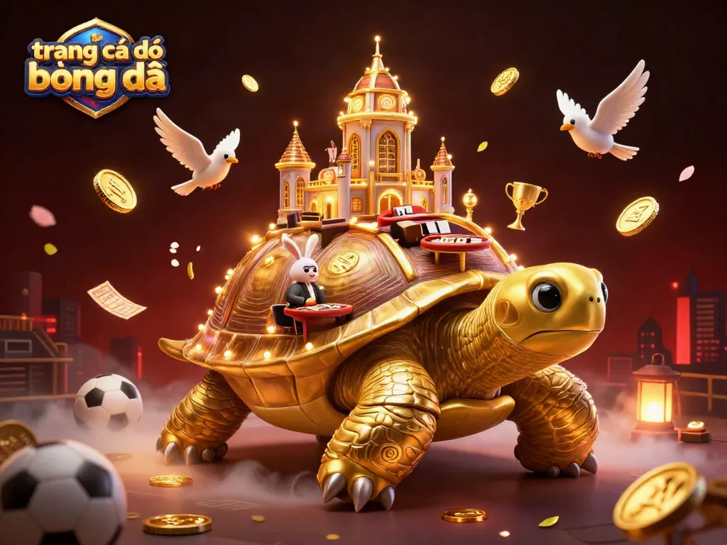 trang cá độ bóng đâ với hình ảnh kỹ thuật số sống động của tortoise vàng rực rỡ và dealer thỏ