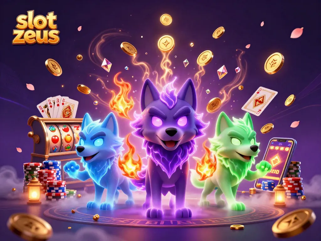 Engage in exciting gameplay with slot zeus, showcased in a vibrant casino-themed illustration.