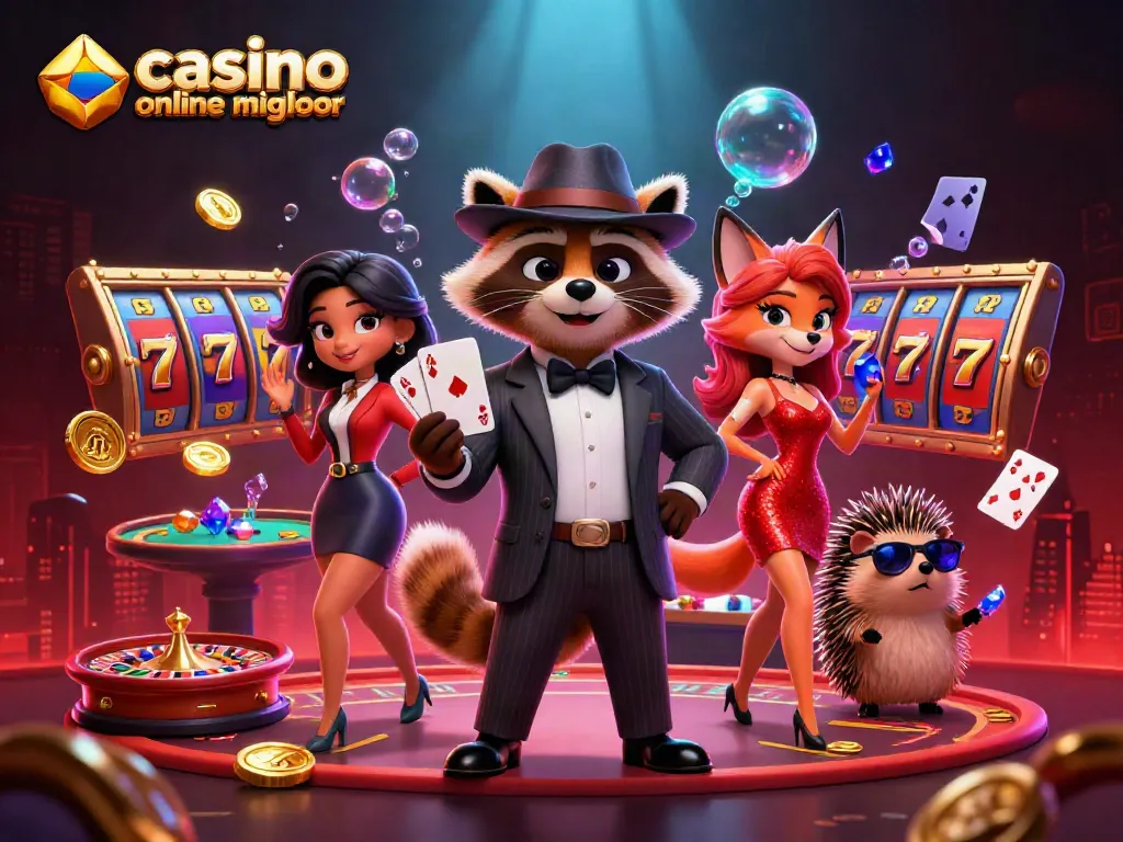 Gioca nei migliori casino online in Italia con una grafica vibrante e personaggi accattivanti in un'illustrazione 3D