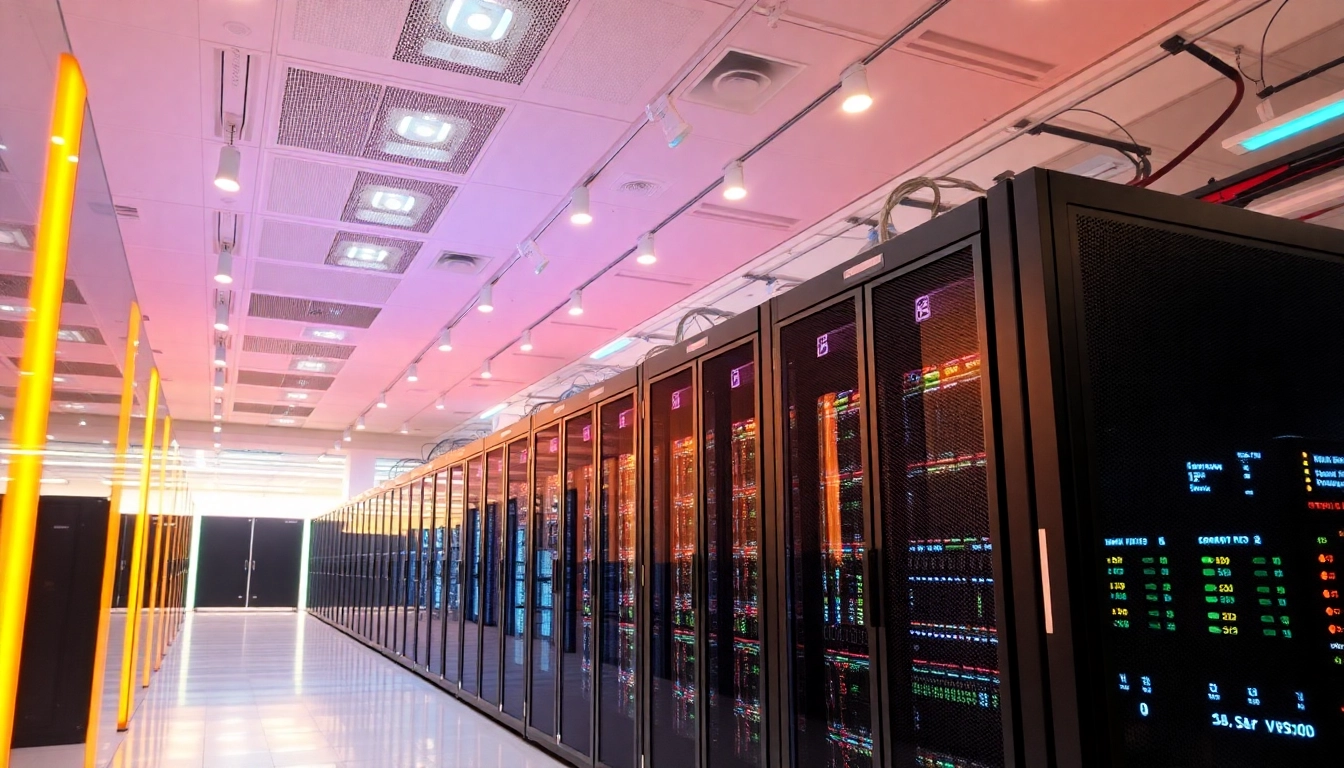 Disaster recovery en un centro de datos, resaltando soluciones tecnológicas avanzadas y seguridad.