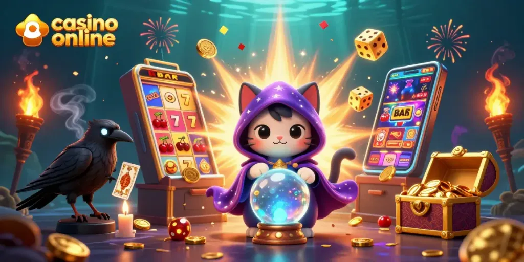 Descubre emocionantes juegos de casino online con personajes místicos y premios brillantes.