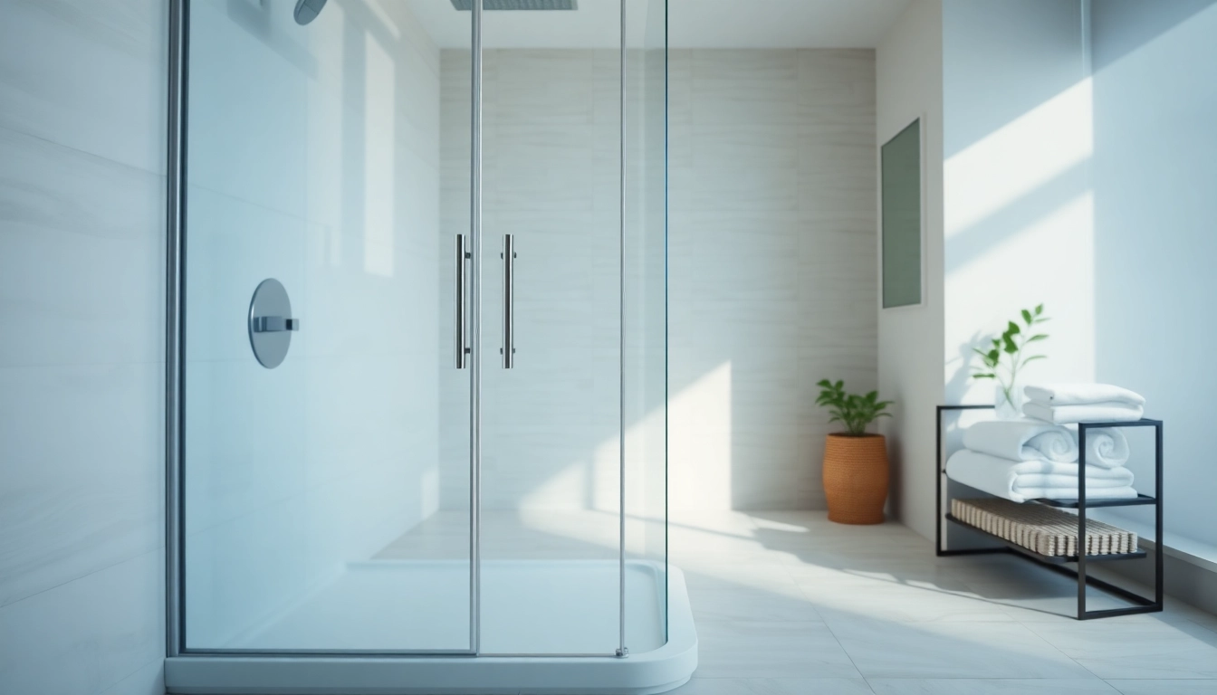 Installez votre paroi de douche moderne et élégante avec des panneaux en verre translucide.