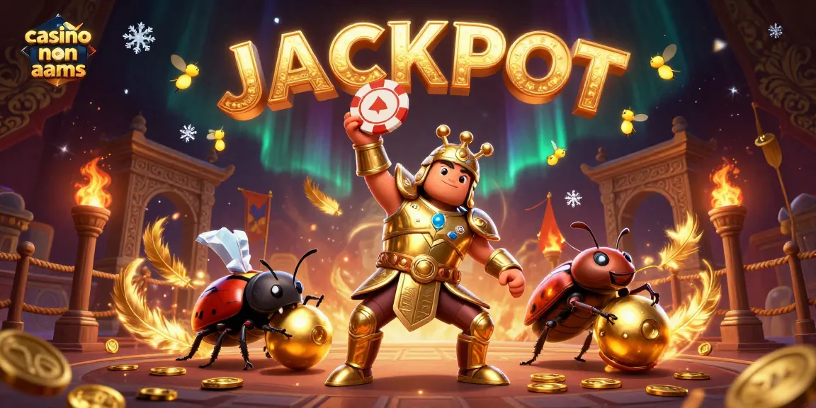 Gioca nei casino non AAMS, dove la vittoria è rappresentata da un superbo scarabeo in armatura dorata, mentre il suo alleato arrotola una palla d'oro.