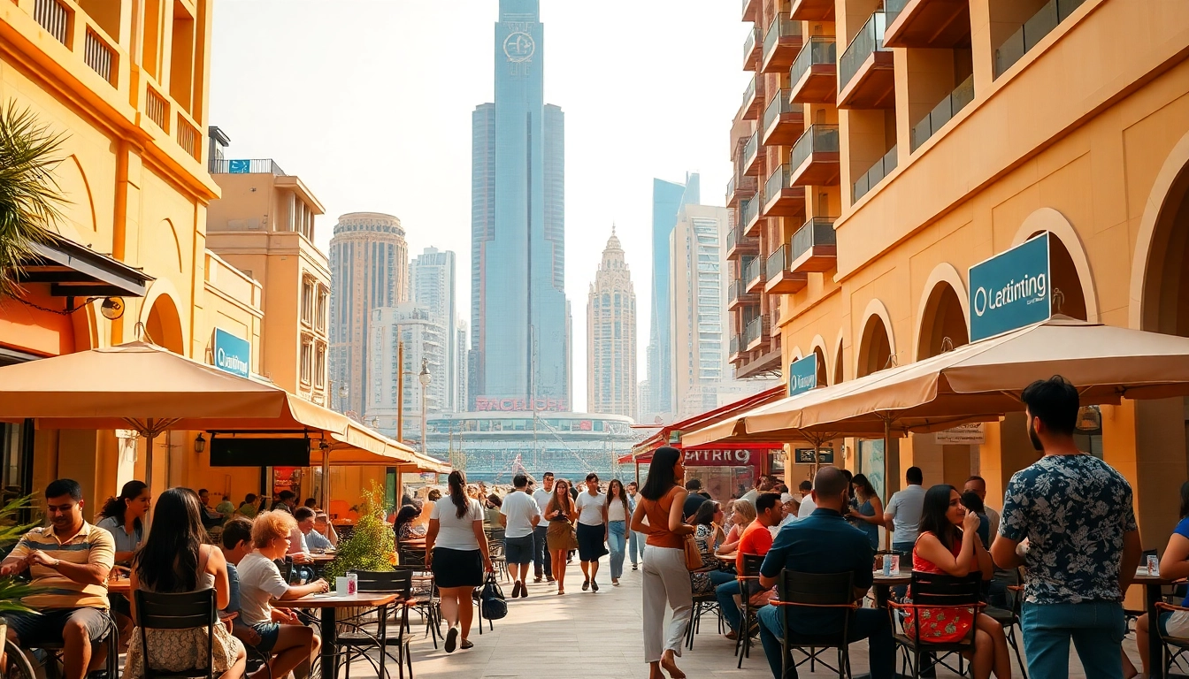 Your Dubai lifestyle platform showcases an engaging urban scene with a vibrant cafe culture in Dubai.