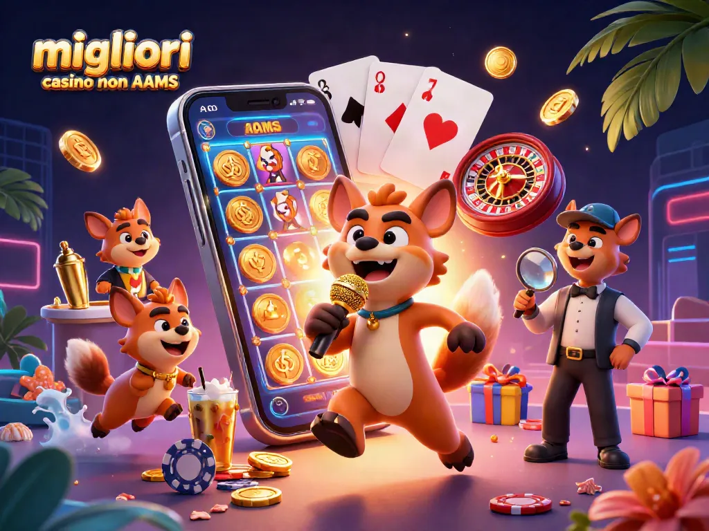 Gioca nei migliori casino non AAMS con hyene animati in scena vivace e casinò luminoso.