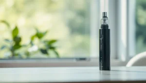Verwenden Sie vape ohne nikotin in einem eleganten und einladenden Setting.
