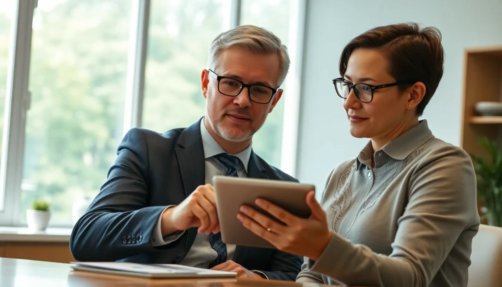카드 한도 현금화 옵션을 이해하는 고객을 돕는 재무 상담사의 모습입니다.
