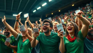 Celebrate sports betting Brazil with enthusiastic fans enjoying the thrill of live sports.