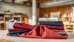 Ontdek de elegante Punta di Roma stoffen in een artistieke presentatie van texturen en kleuren.