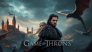 Explore the powerful Game of Thrones cast showcasing key characters in an epic fantasy setting.
