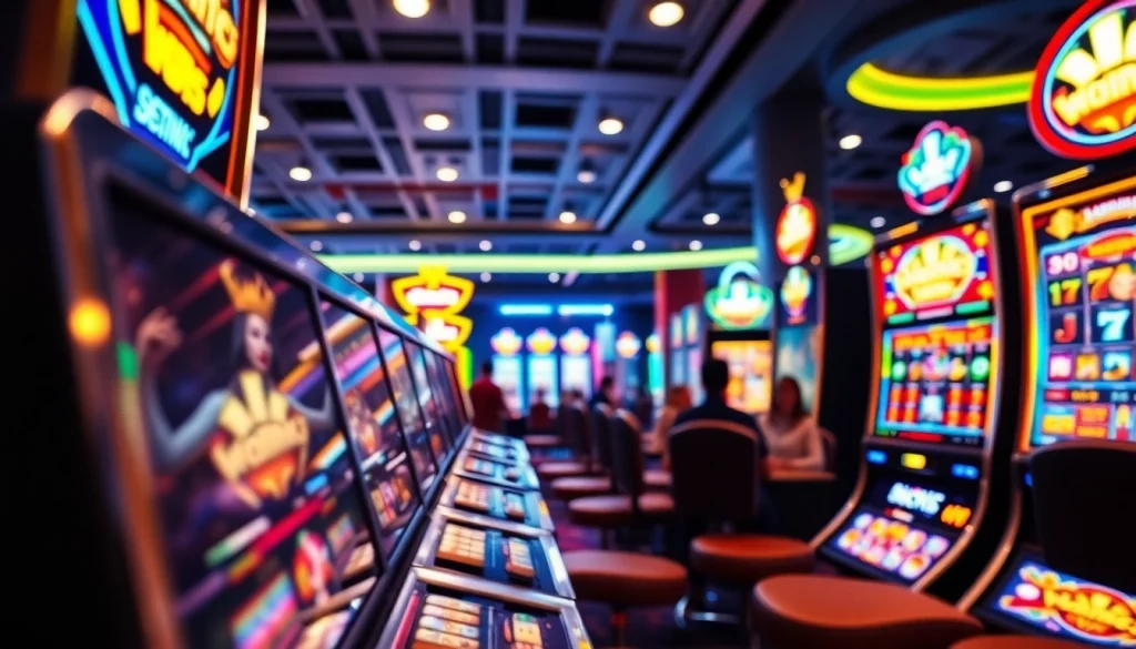 Menggambarkan bos88 slot games yang menarik dengan grafik warna-warni dan permainan seru di latar belakang.