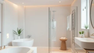 Aménagez votre salle de bain avec les produits de sunny showers france pour une touche élégante.