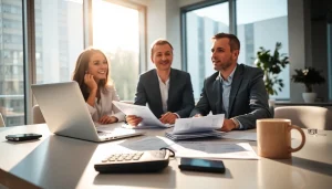 신용카드 현금화 방법을 논의하는 금융 전문가의 사무실 이미지