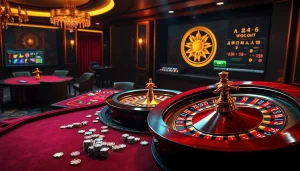Exciting online gambling atmosphere at nhà cái bl555 featuring vibrant casino tables and immersive betting interfaces.