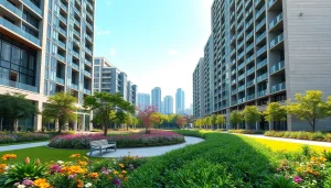 Tampines ec residential development showcasing modern architecture and vibrant landscaping.