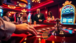 Experience the thrilling excitement of "new 66" with players engaging at a casino table.