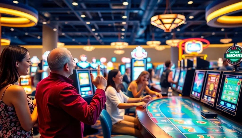 Experience the excitement of the best online casinos Canada through a lively casino scene with enthusiastic players.