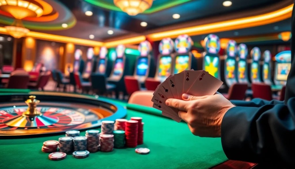 Excited players enjoying their experience at 123b casino with roulette and poker games.