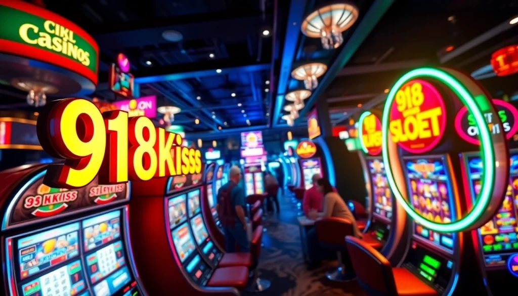 เล่น 918kiss slot ในบรรยากาศคาสิโนสดที่เต็มไปด้วยแสงสีเสียง