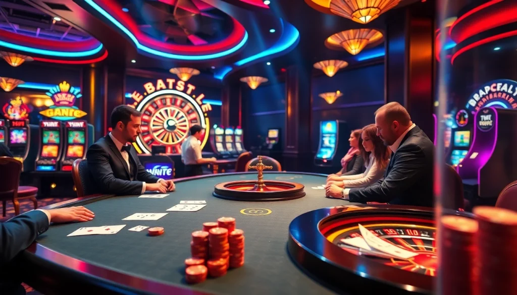 Experience high-stakes gaming action at https://febet8.com with vibrant casino tables and professional dealers.