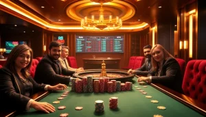 Experience thrilling gaming at RR88 with a luxurious poker table and vibrant atmosphere.