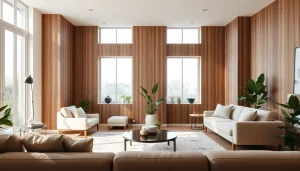 Enhance your space with stunning wood decorative panels for walls in a modern living room setting.