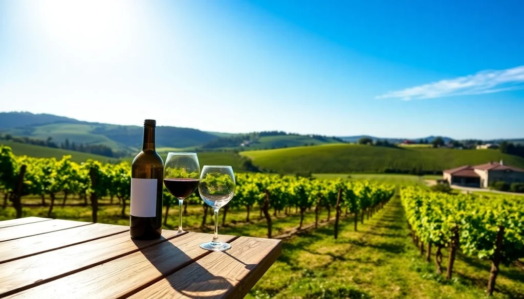 Engaging scene depicting Winery Membership benefits with elegant setup in vineyards.