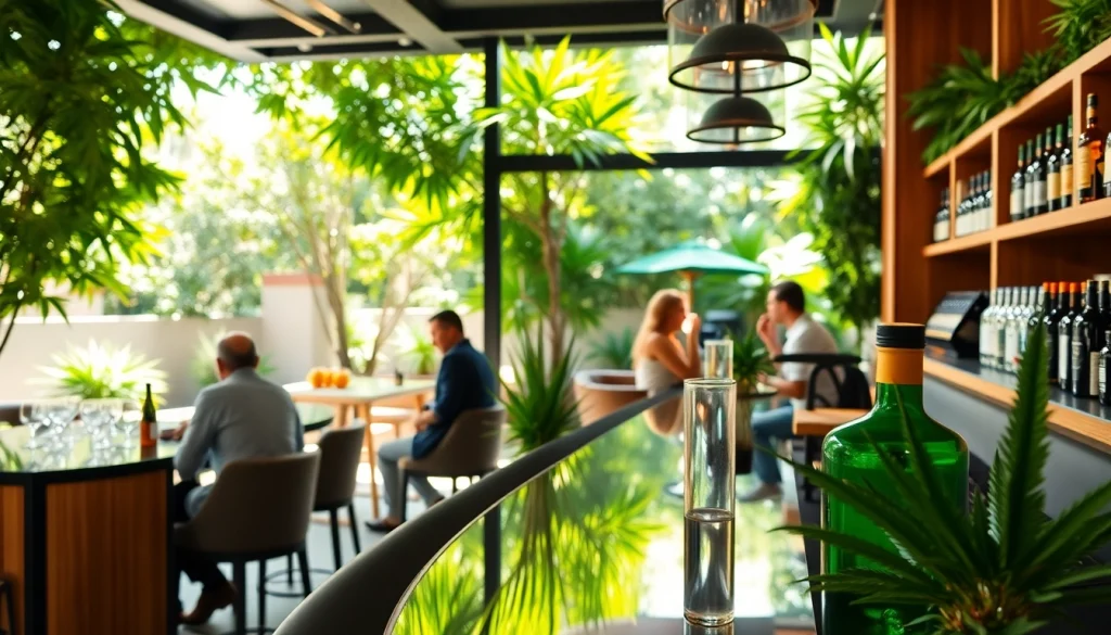 Discover the vibrant atmosphere of the Best Cannabis Clubs Madrid with patrons enjoying premium offerings.