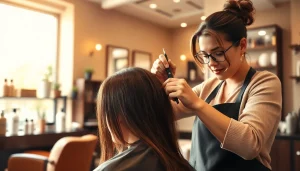 Tunsoare Bucuresti realizată cu profesionalism într-un salon elegant.