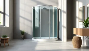 Genießen Sie die eleganten Details der sonni Duschkabine 80x80 in einem modernen Badezimmer.