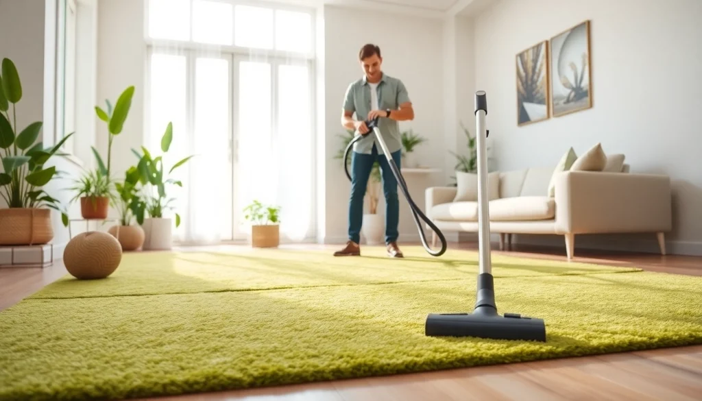 Local carpet cleaners maintaining a bright living room with vibrant rugs and cozy seating.