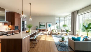 Showcasing the Natick Next Generation Remodel, modern home with open-concept living space and natural lighting.