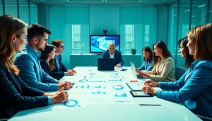 Team strategizing Acquisition Planning with documents at a conference table.