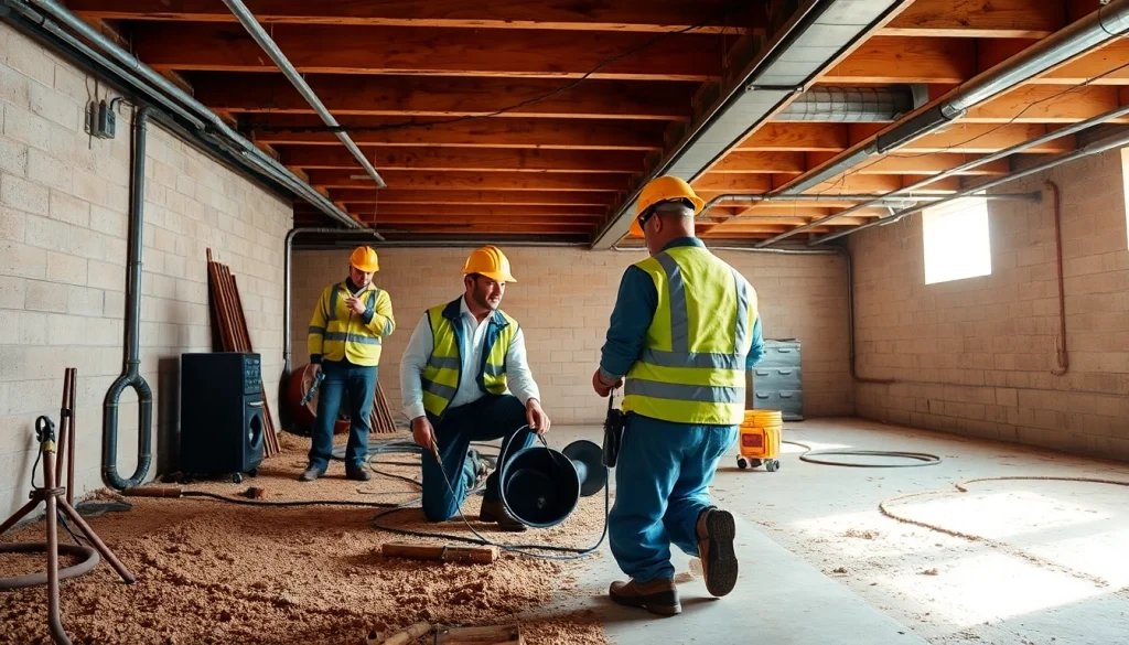 Crawl Space Restoration professionals inspecting a clean and dry crawl space environment.