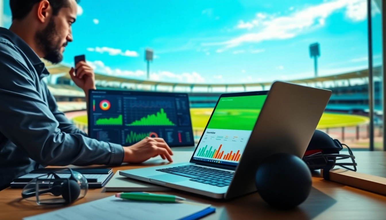 Predictive analysis for IPL perfect prediction with a cricket analyst and data charts.