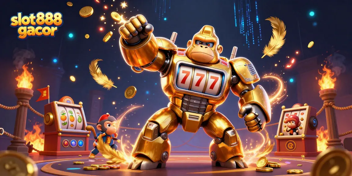 Experience thrilling gameplay with slot 888 gacor in this engaging 3D dynamic casino scene, packed with action and excitement.